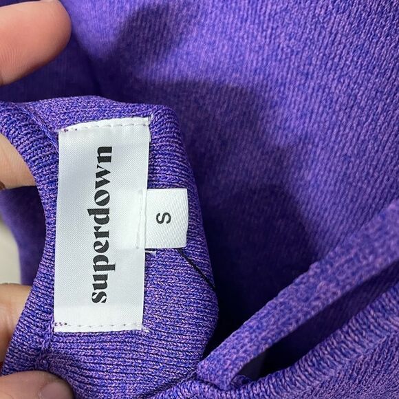 NWT Superdown Bailey Tie Strap Dress - Purple - Picture 9 of 10